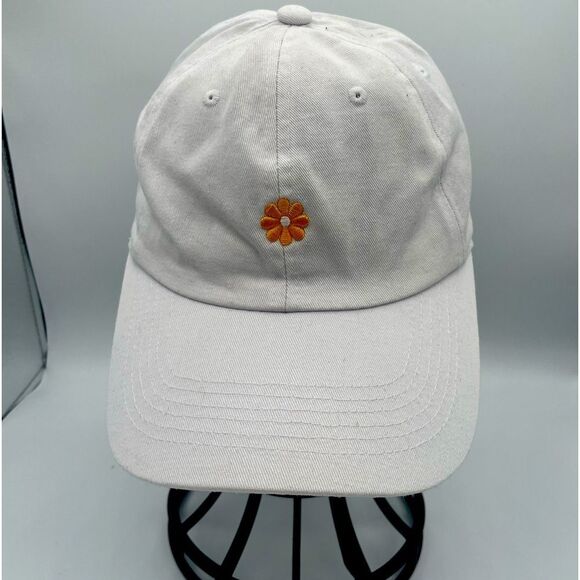 Accessories - Nassi white baseball cap with small yellow flower OS
